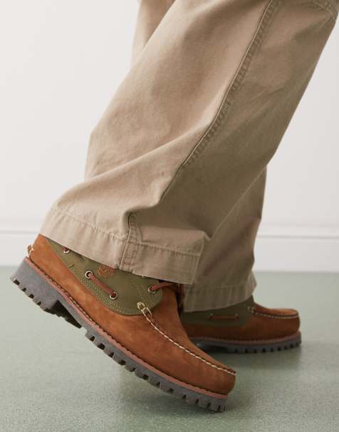 Timberland Authentic 3 eye boat shoe in mixed brown nubuck - view 1