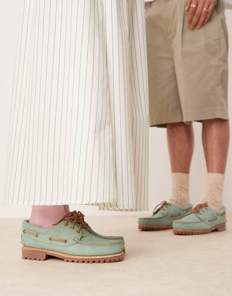 Timberland Authentic 3 eye boat shoe in pastel green - view 1