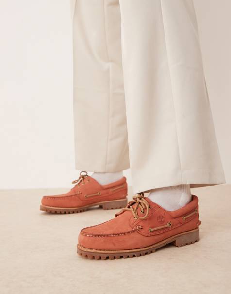 Timberland Authentic 3 eye boat shoe in pastel red - view 1