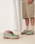 [Timberland] Timberland Authentic 3 eye boat shoes in pastel green 40 GREEN