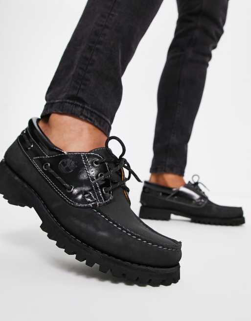 Timberland Authentic 3 Eye Classic Boat shoes in black