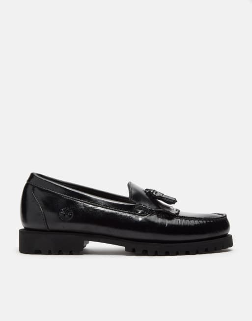 Timberland Authentic 3 eye loafer in zwart volnerfleer, 3 van 4