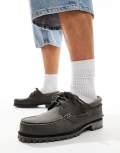 [Timberland] Timberland authentic boat shoes in grey full grain 40 GREY