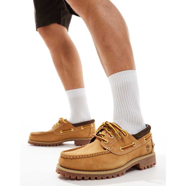 Timberland authentic boat shoes in wheat nubuck ASOS