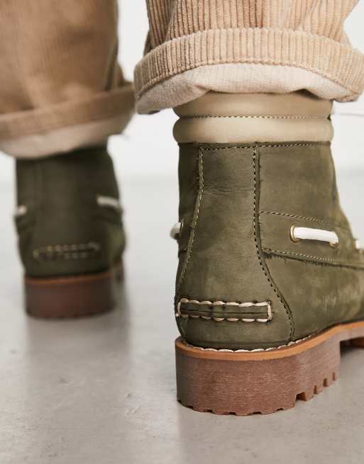 Timberland Authentic – Chukka-Stiefel aus dunkelgrünem Nubukleder mit 7 Ösen, 3 von 4