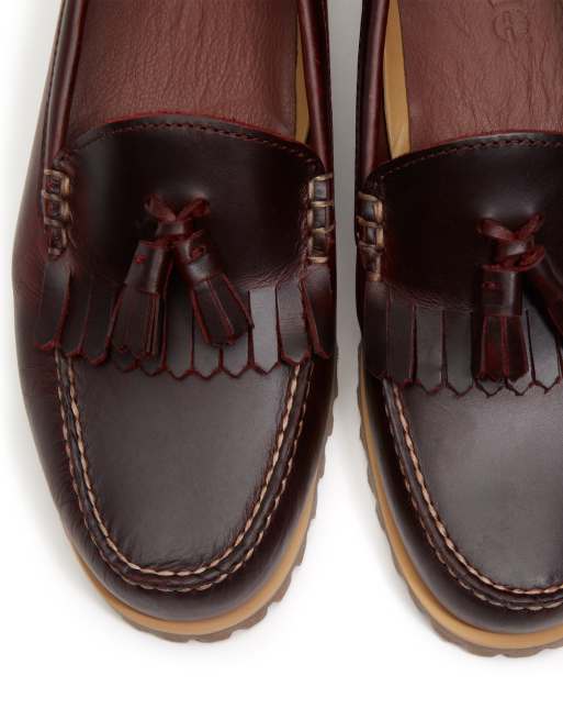 Timberland – Authentic – Loafer aus Vollnarbenleder in Burgunderrot mit 3 Ösen, 4 von 4