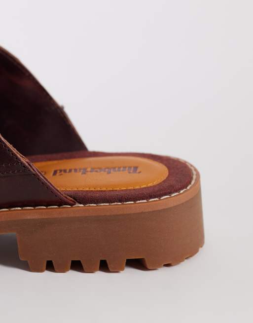 Timberland - Authentic - Muiltjes van volnerf leer in bordeauxrood, 4 van 4