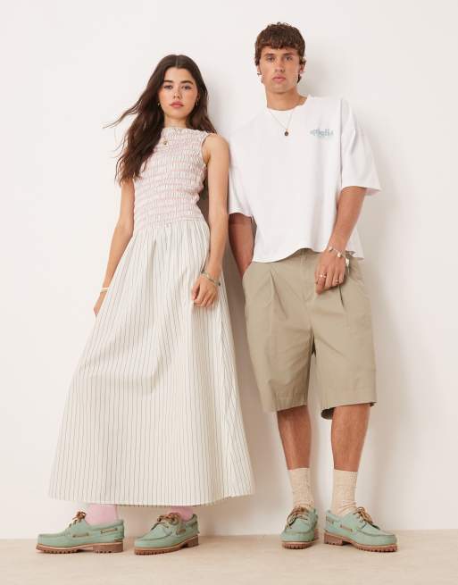 Timberland Authentic - Pastelgrønne sejlersko med 3 snørehuller, 2 af 4