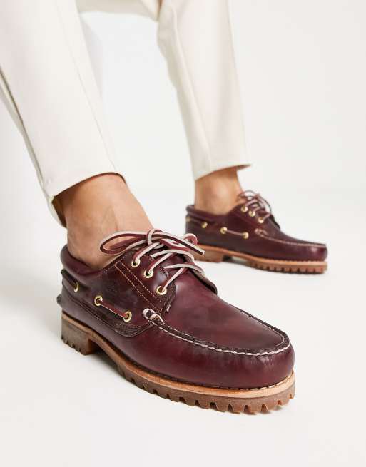 Maroon boat hot sale shoes