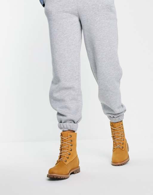 Timberland teddy online fleece boots grey