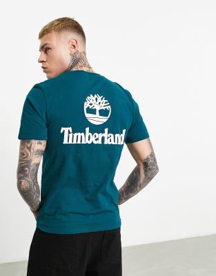 Timberland T-Shirt with History Back Print in Black