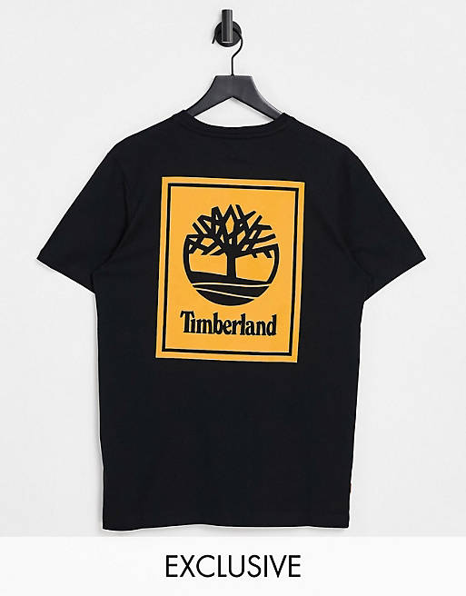 Men Timberland Back Stack short sleeve t-shirt in black Exclusive at  