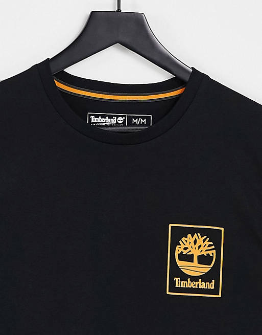 Men Timberland Back Stack short sleeve t-shirt in black Exclusive at  