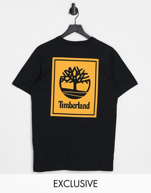 Timberland - Back Stack - T-shirt in zwart, Exclusief bij ASOS