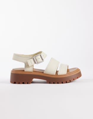  Backstrap sandal in light beige nubuck