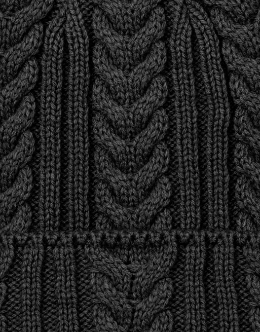 Timberland beanie met kabels in zwart, 4 van 4