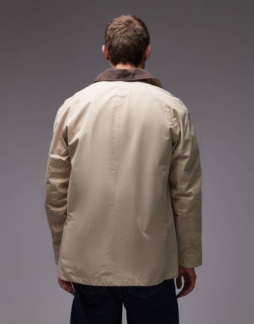 Timberland - Beige forvasket frakke med krave i fløjl, 3 af 5