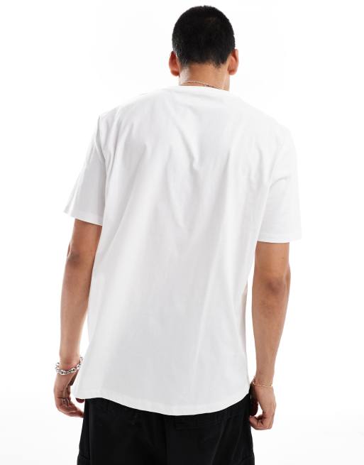Timberland – Biały T-shirt z małym logo na środku, 4 z 4