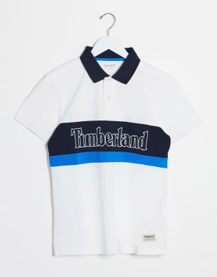 timberland white polo shirt
