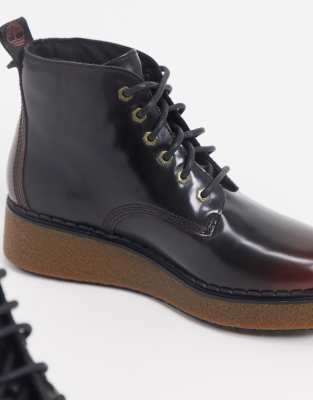 timberland red leather boots