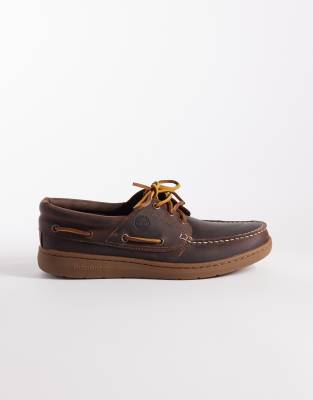  Boat shoe in taupe full grain