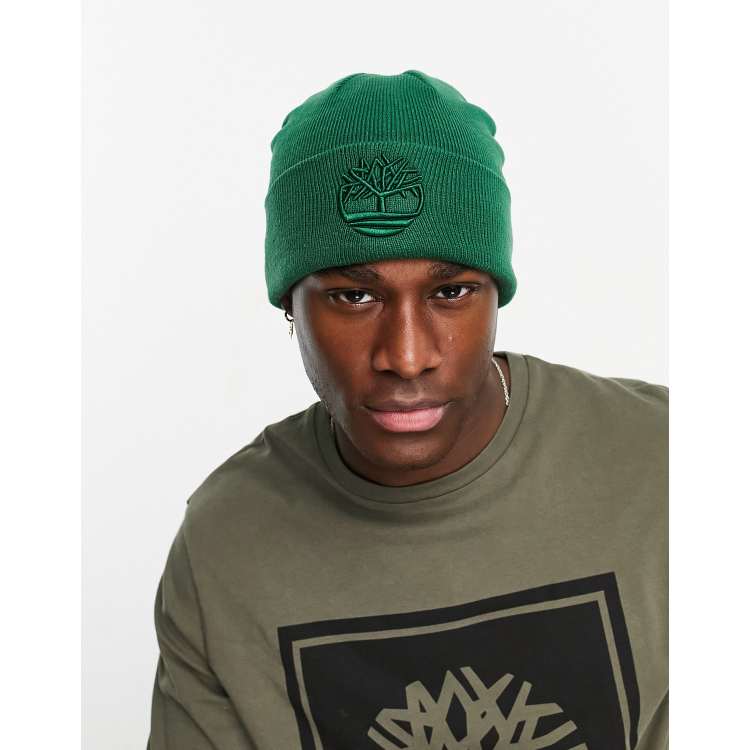 Timberland Bonnet avec broderie en 3D ton sur ton Vert ASOS