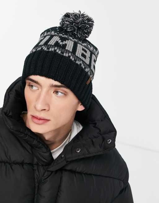 Timberland - Bonnet en maille à revers - Noir