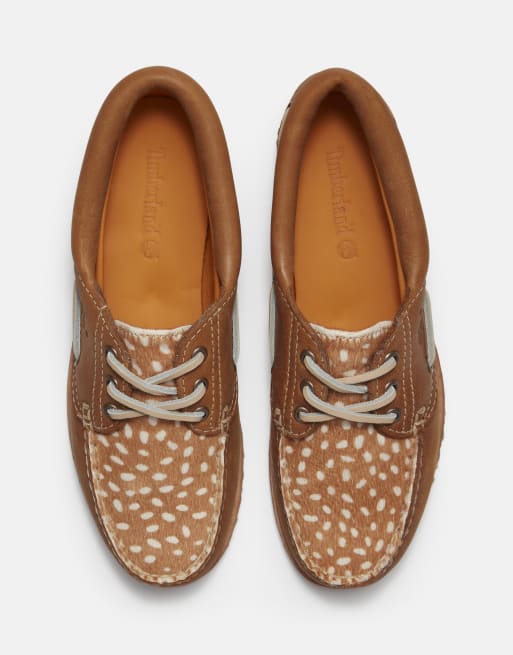 Timberland bootschoen in middenbruin met natuurlijke nerf, 4 van 4