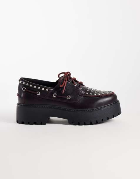 Timberland bootschoen van volnerfleer in bordeauxrood - view 1