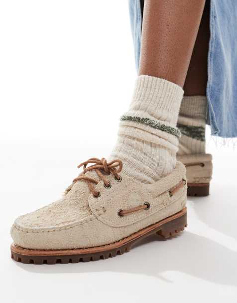 Timberland - Bootschoenen in naturel suède - view 1