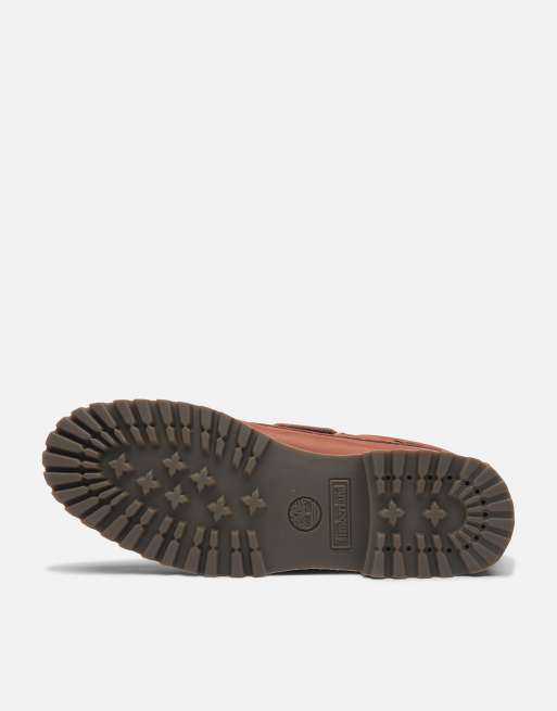 Timberland – Bootsschuhe aus Vollnarbenleder in Mittelorange, 3 von 4