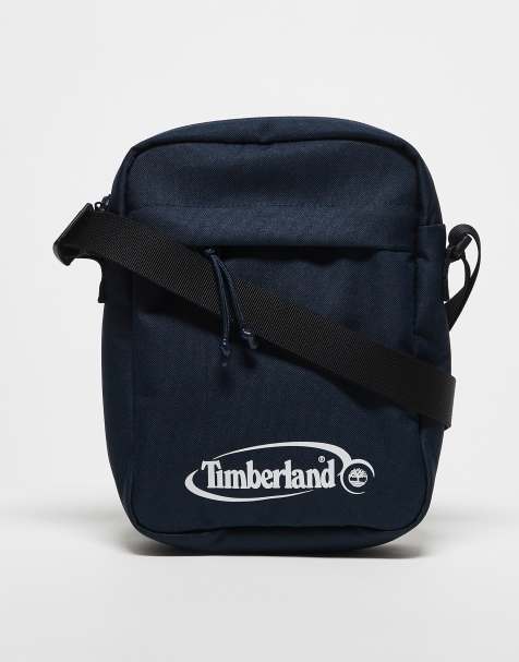Timberland - Borsa a tracolla stampata color zaffiro scuro e bianco - view 1