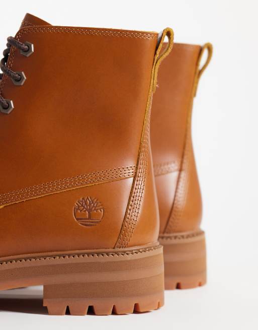 Timberland - botín Britton Drive de media caña con cordones en marrón, 3 de 4