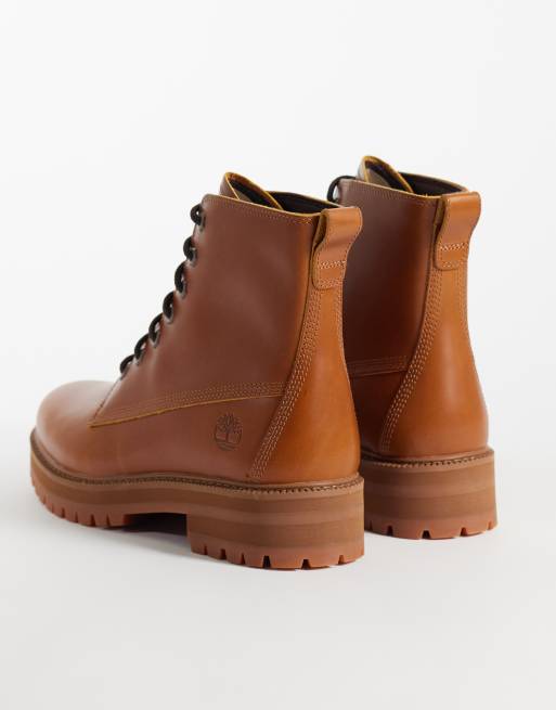 Timberland - botín Britton Drive de media caña con cordones en marrón, 4 de 4