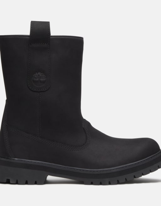 Timberland - botín de media caña tipo pull-on en nobuk negro, 1 de 4