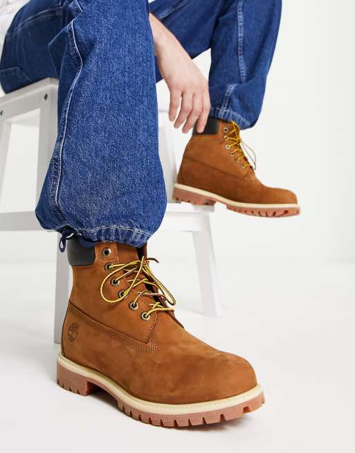 Timberland Bottes 6 pouces en nubuck de qualit sup rieure Rouille