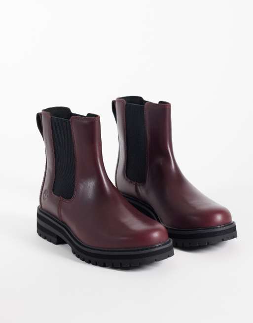 Timberland bottines Chelsea mi-hautes bordeaux, 2 de 4