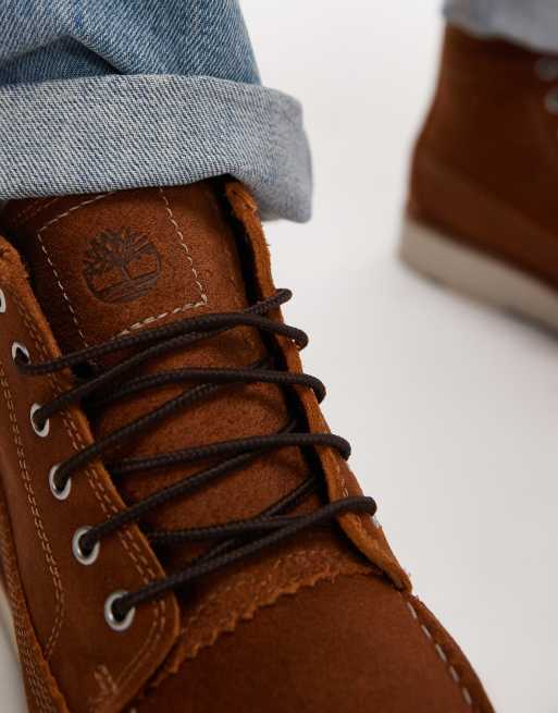 Timberland Bottines chukka mi-hautes en daim à lacets Marron