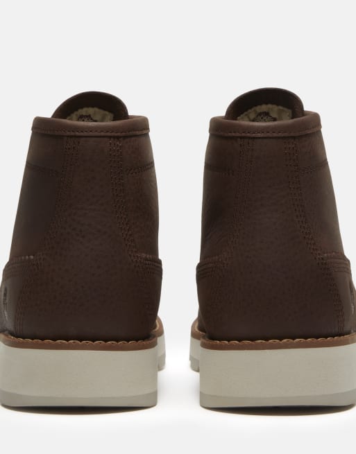 Timberland bottines Chukka montantes à lacets marron foncé en cuir pleine fleur, 2 de 7
