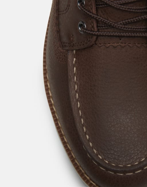Timberland bottines Chukka montantes à lacets marron foncé en cuir pleine fleur, 3 de 7