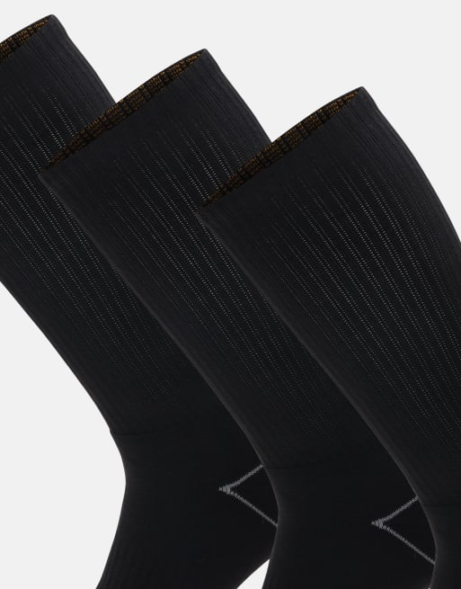 Timberland Bowden 3-pack full cushion crew sock in black, 4 of 4
