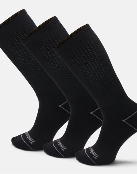 Timberland Bowden lot de 3 paires de chaussettes mi-mollet rembourrées en noir - view 1