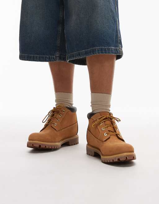 Timberland – Brązowe wodoodporne sznurowane buty chukka do kostki   , 4 z 4