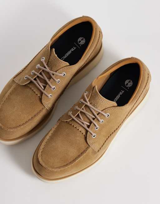 Timberland – Britton Mills – Beżowe sznurowane buty z zamszu, 2 z 4