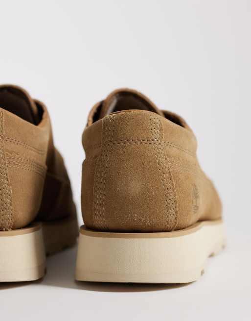 Timberland – Britton Mills – Beżowe sznurowane buty z zamszu, 4 z 4