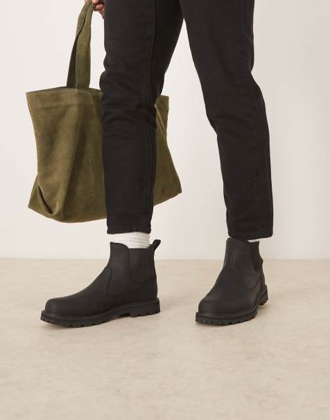 Timberland - Britton Road - Halfhoge chelsea boots in zwart volnerf - view 1