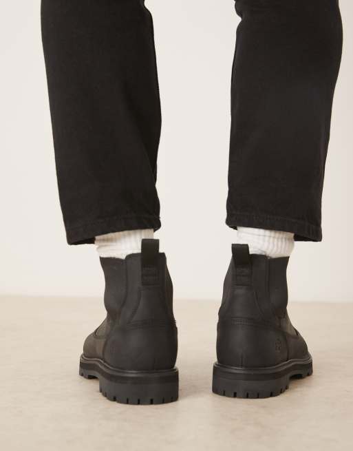 Timberland Britton road mid chelsea boot in black full grain | ASOS