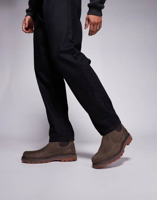 Timberland britton road mid chelsea boot in brown ASOS