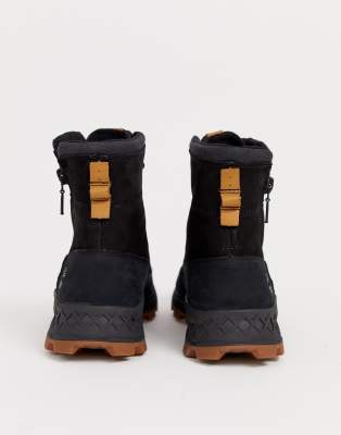 timberland brooklyn side zip boots in black