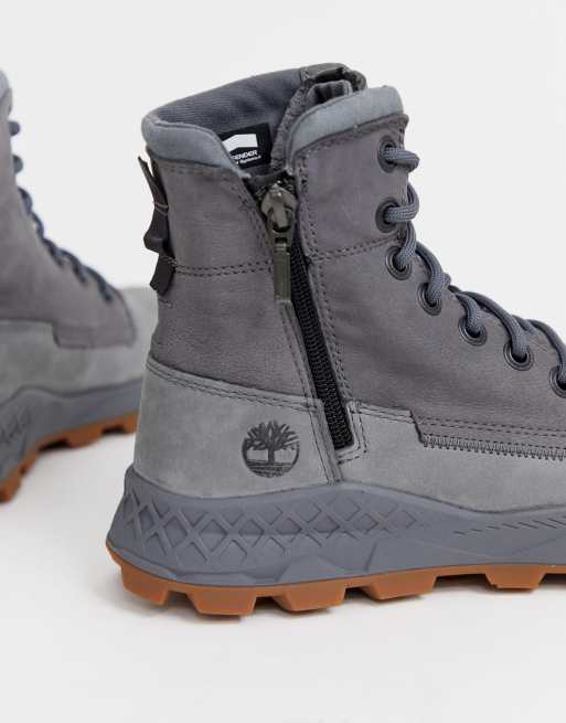 Timberland brooklyn side zip boots in grey sale